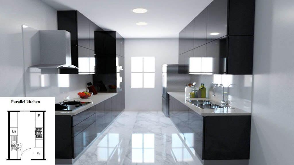 Parallel kitchen